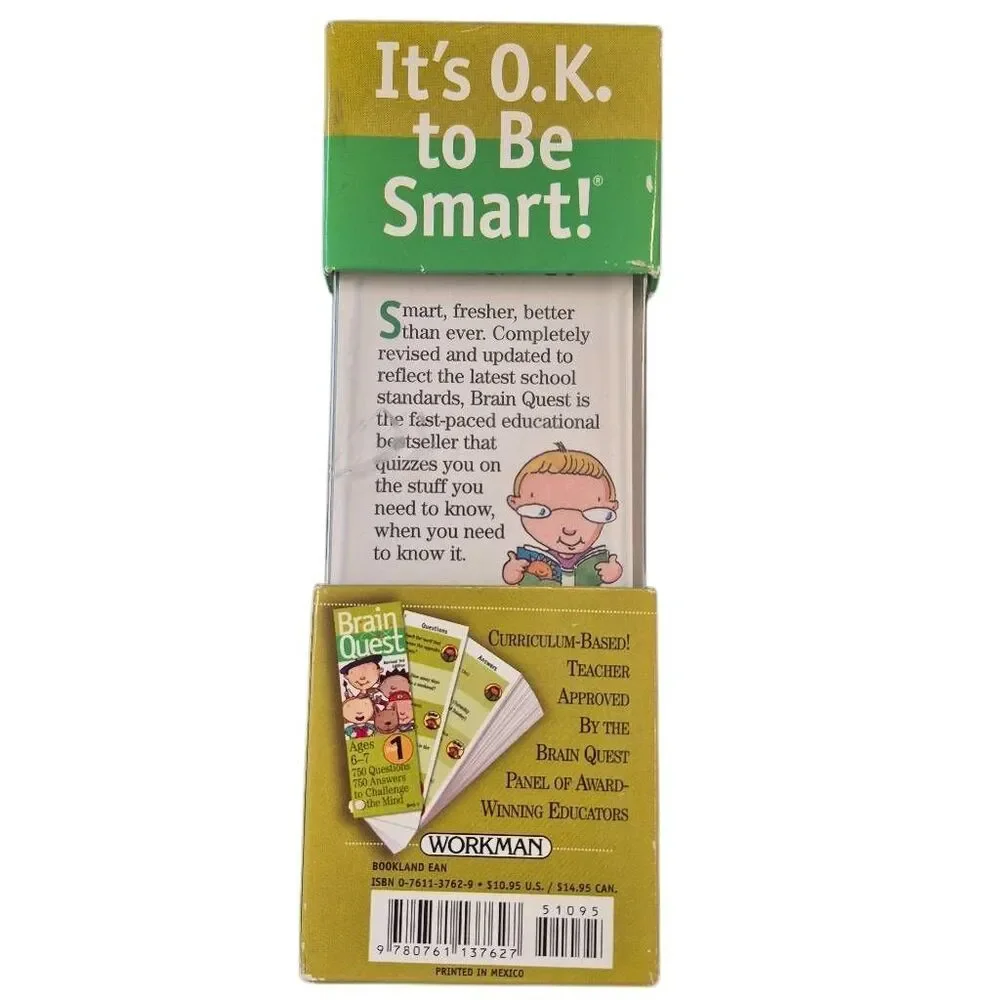 Brain Quest Grade 1 Educational Flashcard Deck (Ages 6–7)